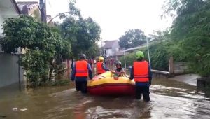 Banjir di Depok.