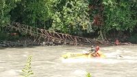 Jembatan putus di Kabupaten Pegunungan Bintang, Papua Pegunungan