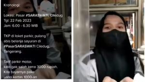 Tangkapan layar video viral petugas loket tak menerima uang receh. | ist