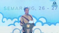 Presiden Joko Widodo memberi sambutan dalam Rakernas PAN di Semarang, Minggu, 26/2/2023. | Tangkapan layer YouTube PAN