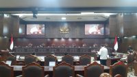SIDANG uji materi atau judicial review aturan batas usia calon pimpinan Komisi Pemberantasan Korupsi (KPK) di ruang sidang MK, Jakarta, Selasa, 21/2/2023