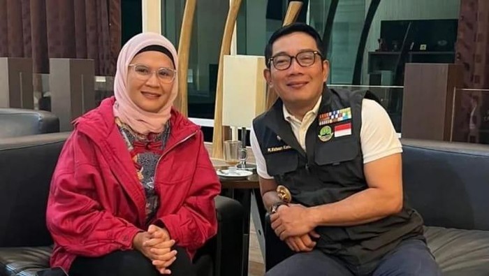 Bupati Indramayu Nina Agustina bertemu dengan Gubernur Jabar Ridwan Kamil.