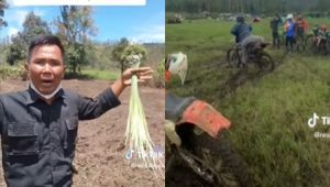 Kondisi lahan di Ranca Upas yang dirusak usai event motor trail