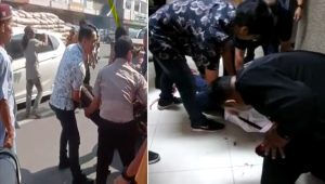 Perampokan terjadi di Bank Perkreditan Rakyat Arta Kedaton Makmur Bandar Lampung, Jumat, 17/3/2023.