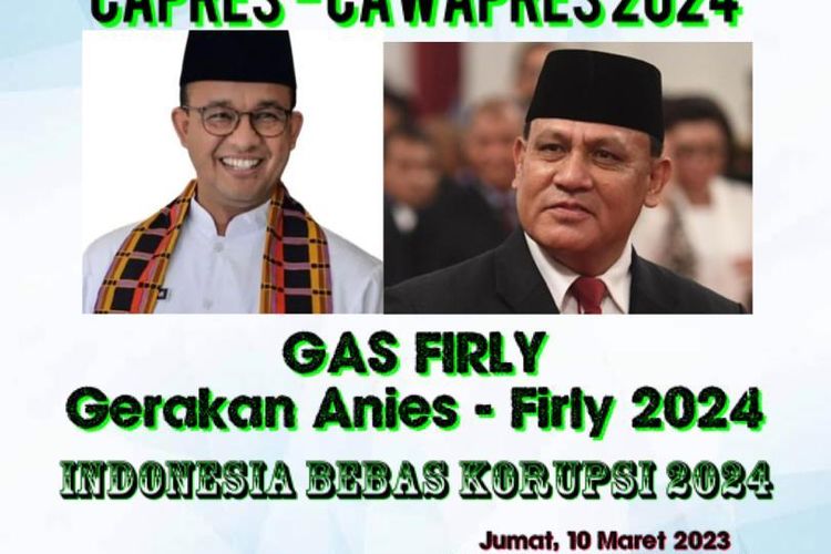 KPK Tegaskan tak Punya Kaitan dengan Beredarnya Poster Deklarasi Anies-Firli