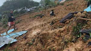 Tanah longsor terjadi di Desa Pangkalan, Kecamatan Serasan, Kabupaten Natuna, Kepulauan Riau. | BNPB