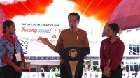Jokowi dalam peresmian acara Papua Youth Creative Youth