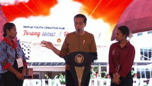 Jokowi dalam peresmian acara Papua Youth Creative Youth