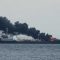 Kapal MT Christin pengangkut BBM Pertamina mengalami kebakaran di perairan Kota Mataram. | ist