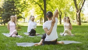 Ilustrasi olahraga yoga