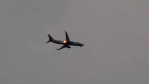 Pesawat American Airlines terbakar