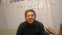 Anggota Komisi III DPR RI Taufik Basari dalam diskusi publik di kawasan Tebet, Jakarta Selatan, Rabu, 12/4 | Novia Suhari/forumkeadilan.com