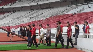 Presiden Jokowi mengunjungi latihan Timnas Indonesia U-20 dan U-22. | Ist