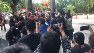 Rafael Alun Trisambodo tiba di KPK untuk diperiksa sebagai tersangka, Senin, 3/4/2023.