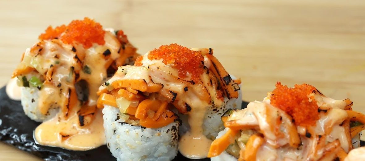 Resep Volcano Sushi, Praktis Pakai Sosis Salmon