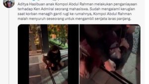 Tangkapan layar video viral aksi penganiayaan oleh anak perwira polisi di Sumatera Utara. | ist