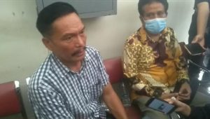 Ayah Shane Lukas, Togar Lumbantoruan di Pengadilan Negeri Jakarta Selatan pada 4/4/2023