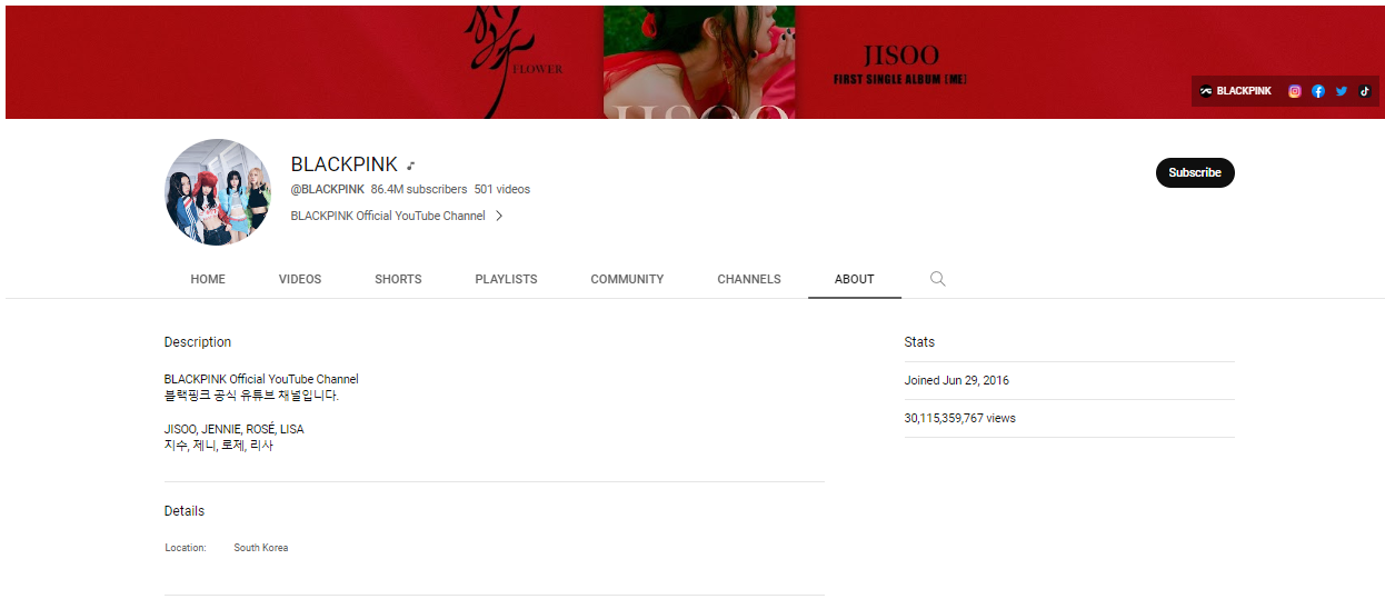 YouTube BLACKPINK