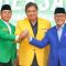 Ketum Golkar Airlangga Hartarto, Ketum PAN Zulkifli Hasan, dan Plt Ketum PPP Muhammad Mardiono dalam Koalisi Indonesia Bersatu (KIB) . | ist