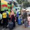 Pemudik mengggunakan bus. | Ist
