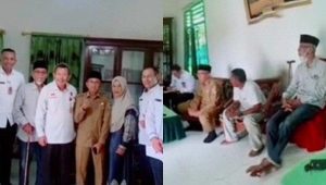 Tim utusan Menkopolhukam Mahfud MD datangi kediaman orang tua Tiktoker Bima di Lampung Timur. | ist