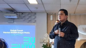Menteri BUMN Erick Thohir dalam Ramah Tamah Menteri BUMN dengan Media, Rabu, 3/5/2023. | Ist