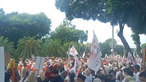 Partai Gerakan Indonesia Raya (Gerindra) mendaftarkan bakal calon legislatif (bacaleg) mereka ke Komisi Pemilihan Umum (KPU) Republik Indonesia (RI), Sabtu, 13/5/2023.