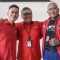 Sekjen PDIP Hasto Kristiyanto (tengah) bersama Wali Kota Solo Gibran Rakabuming Raka (kiri) dan Ketua Bidang Kehormatan PDI Perjuangan Komarudin Watubun (kanan) di Kantor DPP PDIP, Jakarta, Senin, 22/5/2023 | ist
