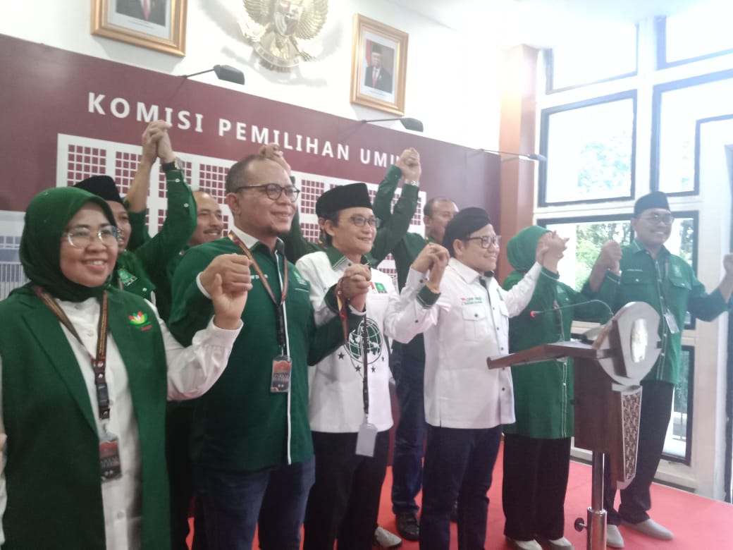 Partai Gerindra mendaftarkan calon legislatifnya ke KPU, Menteng, Jakarta Pusat, Sabtu, 13/5/2023. | Novia Suhari/Forum Keadilan