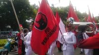 Rombongan PDIP daftar bacaleg ke KPU, Kamis, 11/5/2023 | Novia Suhari/forumkeadilan.com
