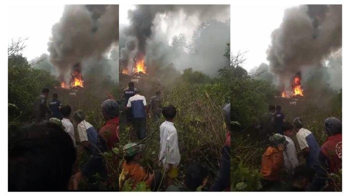 TNI AD Usut Penyebab Helikopter Jatuh dan Terbakar di Ciwidey