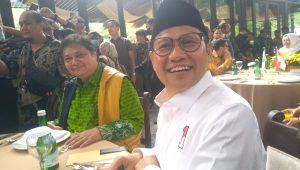 Airlangga Hartarto dan Muhaimin Iskandar lakukan pertemuan di kawasan Senayan pada 3 Mei 2023