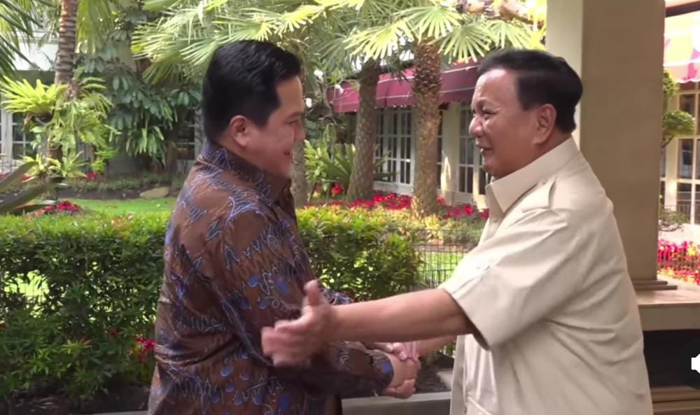Pertemuan antara Erick Thohir dan Prabowo Subianto
