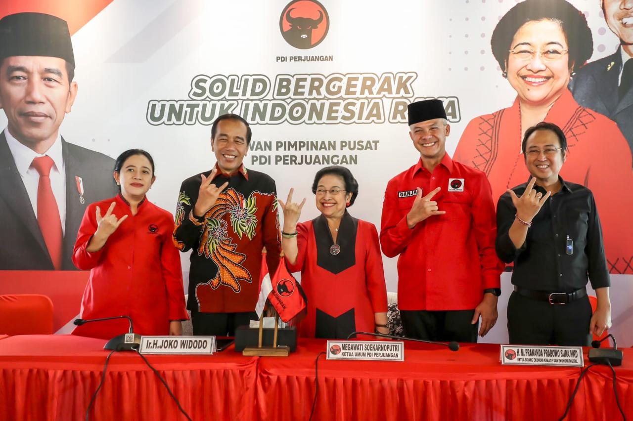 Megawati deklarasi PDI Perjungan mengusung Ganjar Pranowo sebagai Capres. | Dok PDIP