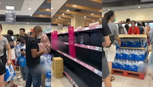 Panic Buying air mineral yang terjadi di Malaysia