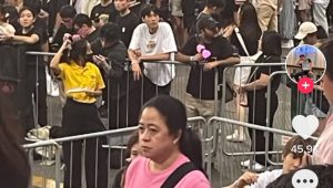 Perempuan diduga Puan Maharani terciduk nonton konser Blackpink di Singapura. | TikTok/@henzhenhartono2