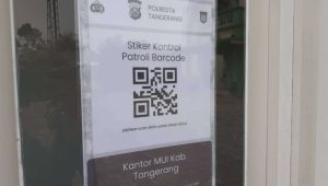 Stiker Kontrol Patroli Barcode Dipasang di Kantor MUI Kabupaten Tangerang, Banten. | Ist