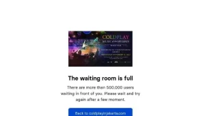 Ilustrasi tiket konser Coldplay