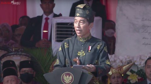 Presiden Jokowi saat upacara peringatan Hari Lahir Pancasila. | ist