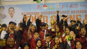 Penutupan Kejuaraan Nasional (Kejurnas) Karate Antardojo Gojukai bertajuk "Jaksa Agung Cup I Tahun 2023" di JK Arenatorium Gelanggang Olahraga (GOR) Universitas Hasanuddin di Tamalanrea Makassar, Sulsel, Selasa, 18/7/2023 | ist