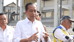 Presiden Joko Widodo (Jokowi) meresmikan Sodetan Ciliwung di Jakarta Timur, Senin, 31/7/2023