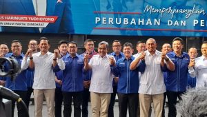 Pertemuan antara Gerindra dan Demokrat di kantor DPP Demokrat