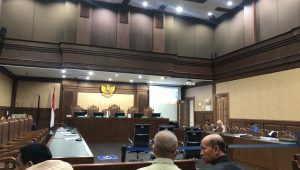 Suasana ruang persidangan Johnny G Plate di PN Jakarta Pusat, Selasa, 25/7/2023