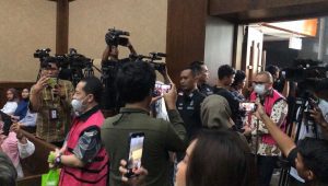 Suasana sidang lanjutan Johnny G Plate cs kasus korupsi proyek Base Transceiver Station (BTS) 4G Kominfo hari ini, Selasa, 25/7/2023