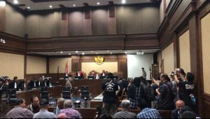 Suasana persidangan kasus korupsi BTS 4G eks Menkominfo Johnny G Plate