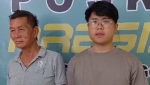 Pelaku pemasang bendera ke leher anjing