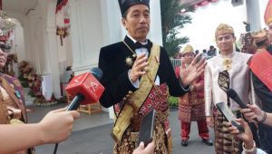 Presiden Jokowi dalam Upacara Detik-detik Proklamasi 2023