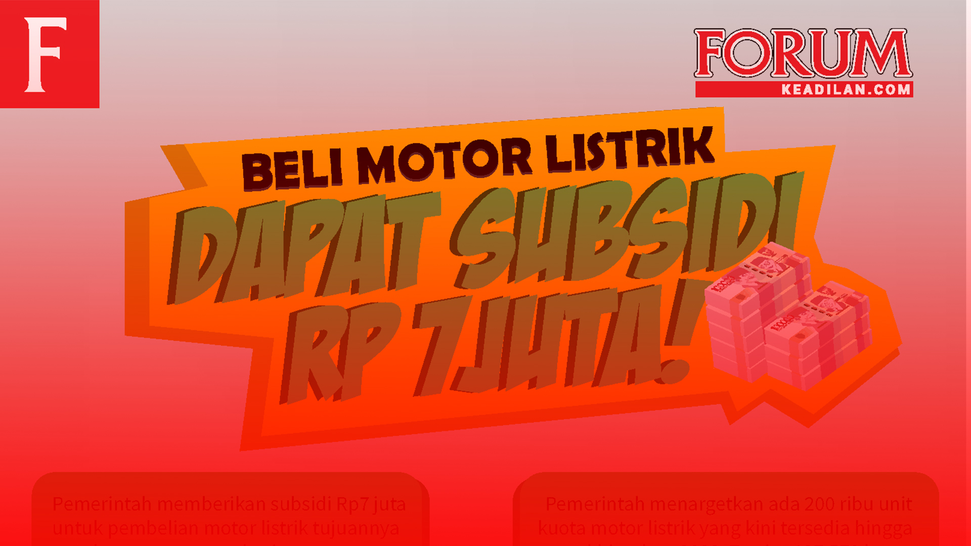 BELI MOTOR LISTRIK DAPAT SUBSIDI Rp7 JUTA