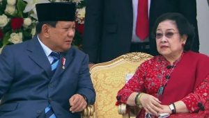 Prabowo duduk berdampingan dengan Megawati