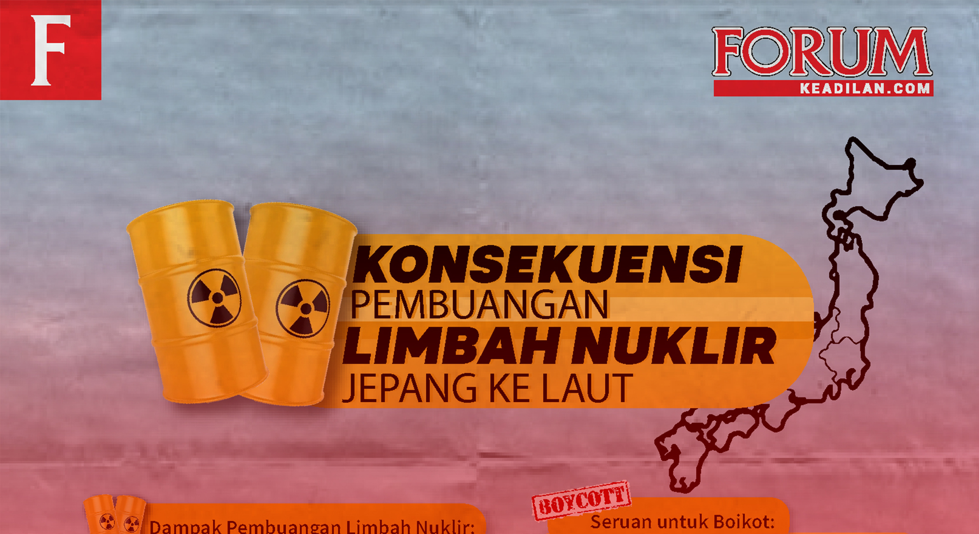 KONSEKUENSI PEMBUANGAN LIMBAH NUKLIR JEPANG KE LAUT